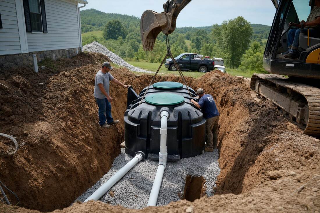 Septic system installation